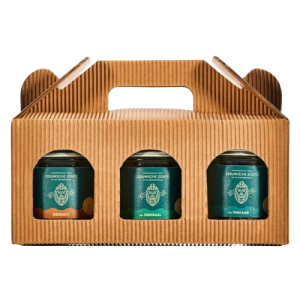 Zeeuwsche Zoute Trioset Glazen Pot - Gerookt, Zeekraal en Wakame